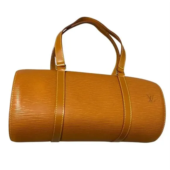 Louis Vuitton Epi Leather Soufflot Bag Cipango Golden Brown East West Vintage - Picture 8 of 16